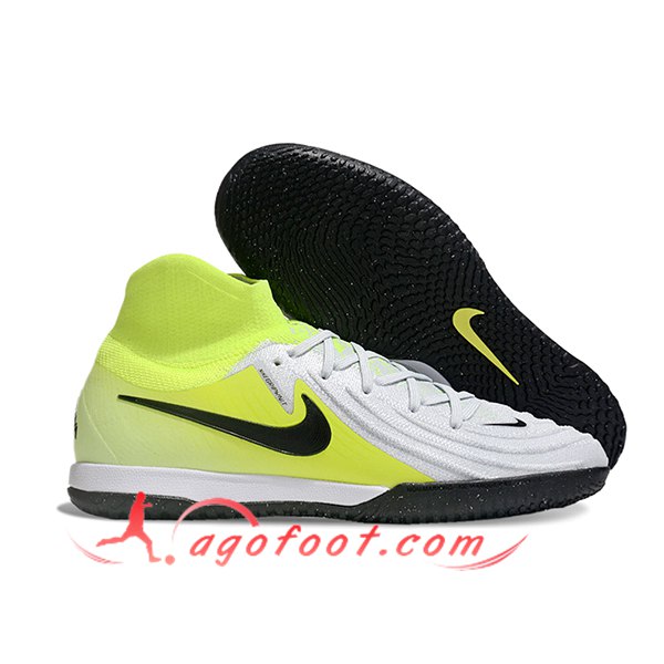 Nike Chaussures de Foot Phantom Luna Elite NU IC Jaune/Blanc/Noir