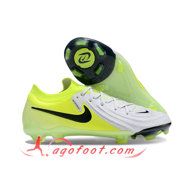 Nike Chaussures de Foot Phantom Luna Elite NU FG Jaune/Blanc/Noir -03