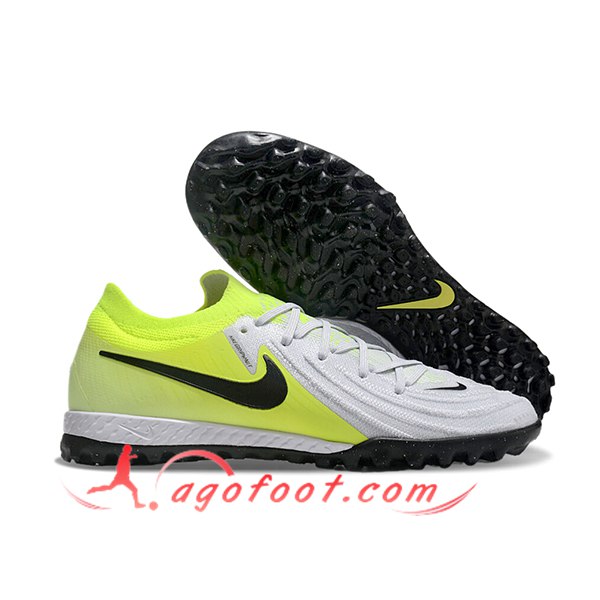 Nike Chaussures de Foot Phantom GX II EliteTF Jaune/Blanc/Noir