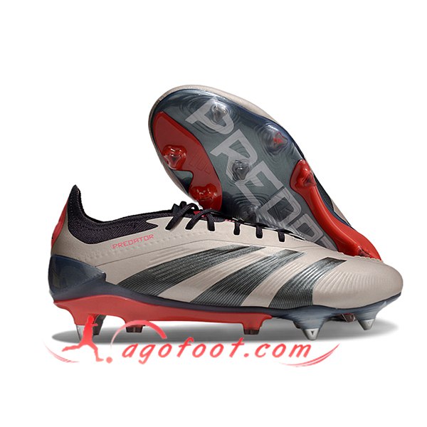 Adidas Chaussures de Foot Predator Elite FG Gris/Orange -02