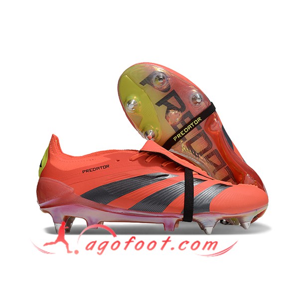 Adidas Chaussures de Foot Predator Elite Tongue SG Orange/Gris