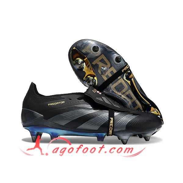 Adidas Chaussures de Foot Predator Elite Tongue SG Noir/Gris