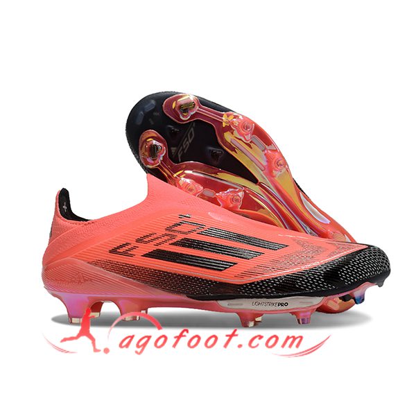 Adidas Chaussures de Foot F50+ FG Orange/Noir -02