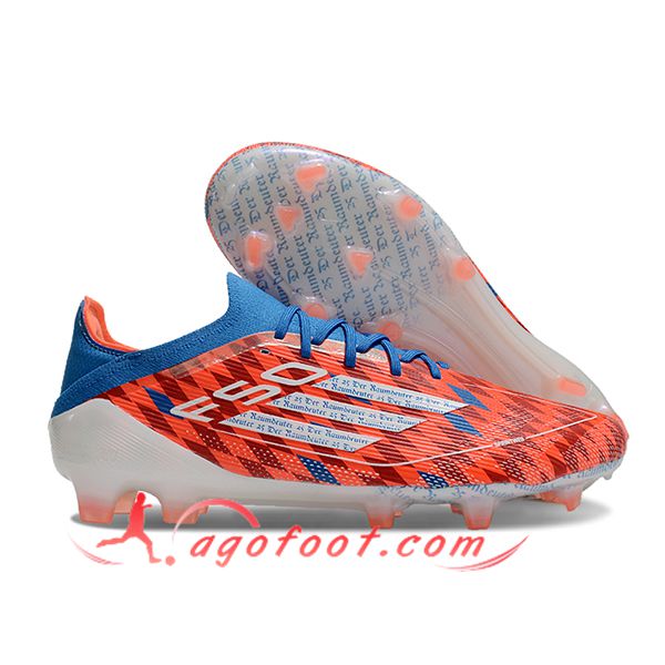 Adidas Chaussures de Foot F50 Elite FG Orange/Bleu