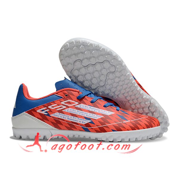 Adidas Chaussures de Foot F50 CLUB TF Orange/Bleu