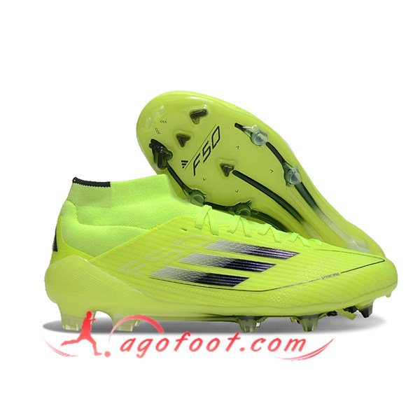 Adidas Chaussures de Foot F50 ELITE MID FG W Vert/Noir