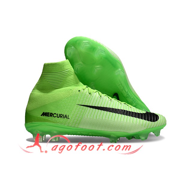 Nike Chaussures de Foot Zoom Superfly 5 Elite FG Vert/Noir