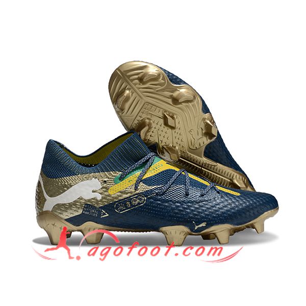 PUMA Chaussures de Foot FUTURE 7 ULTIMATE FG/AG Bleu/Jaune
