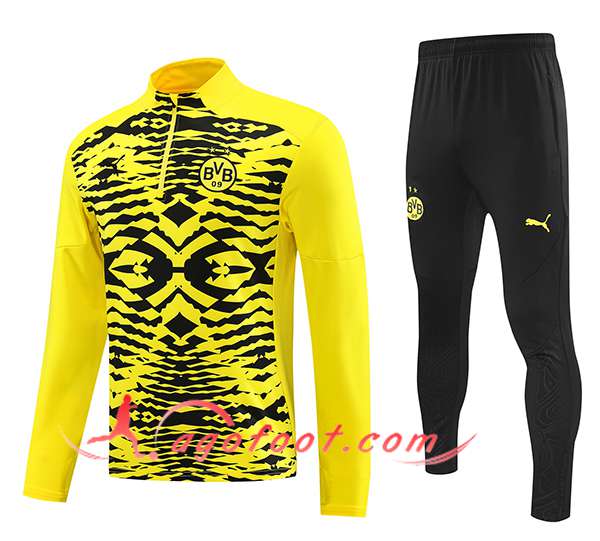 Ensemble Survetement de Foot Dortmund BVB Jaune/Noir 2024/2025