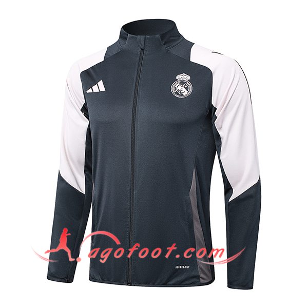 Veste Foot Real Madrid Gris/Blanc 2024/2025