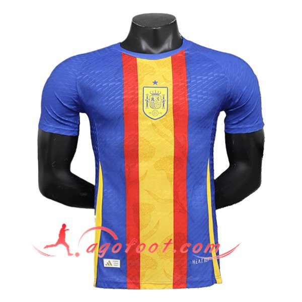 Training T-Shirts Espagne Bleu/Jaune/Rouge 2024/2025