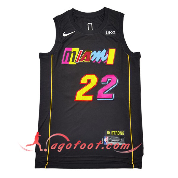 Maillot Miami Heat (BUTLER #22) 2024/25 Noir/Jaune/Rose