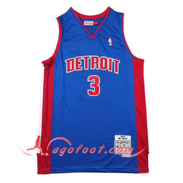 Maillot Detroit Pistons (WALLACE #3) 2024/25 Bleu/Rouge