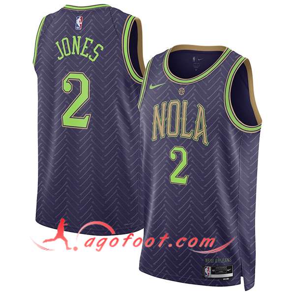 Maillot New Orleans Pelicans (JONES #2) 2024/25 Pourpre/Vert