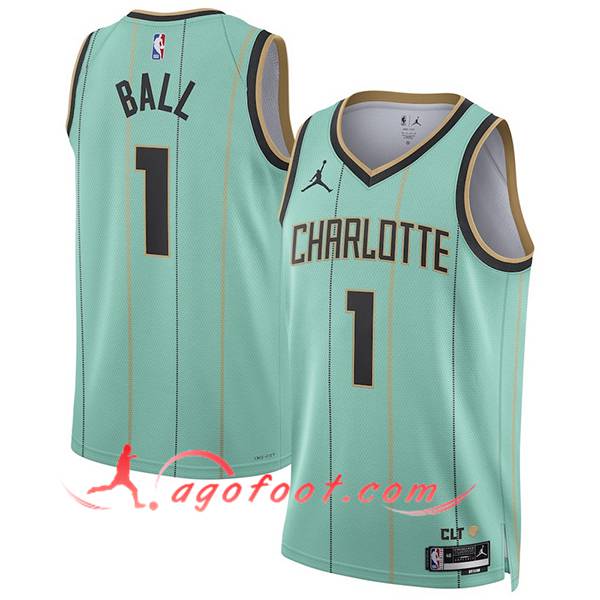 Maillot Charlotte Hornets (BALL #1) 2024/25 Vert/Noir -02