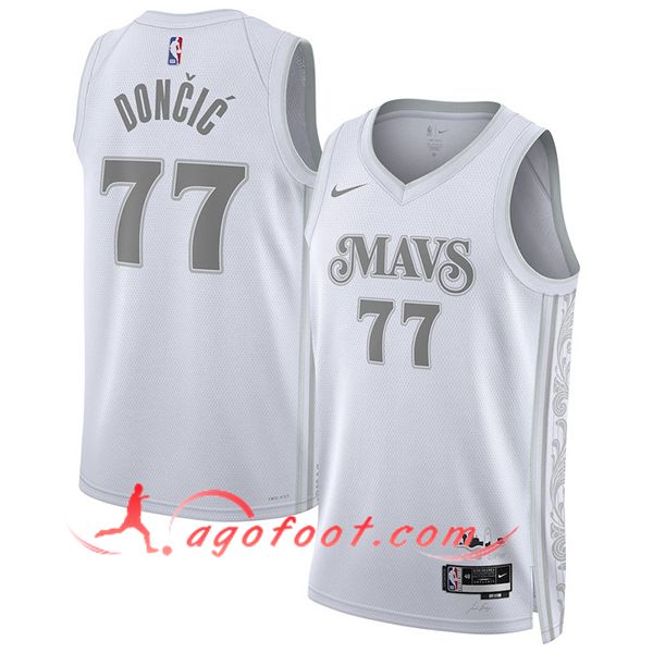 Maillot Charlotte Hornets (DONCIC #77) 2024/25 Blanc/Gris