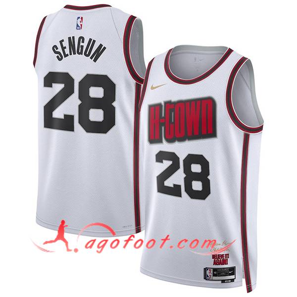 Maillot Houston Rockets (SENGUN #28) 2024/25 Blanc/Rouge/Noir