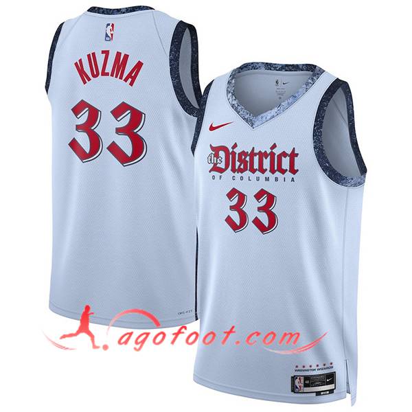 Maillot Washington Wizards (KUZMA #33) 2024/25 Blanc/Rouge