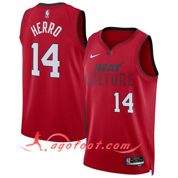 Maillot Miami Heat (HERRO #14) 2024/25 Rouge/Noir/Blanc