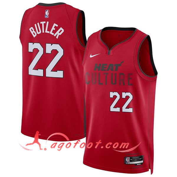 Maillot Miami Heat (BUTLER #22) 2024/25 Rouge/Noir/Blanc