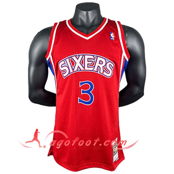 Maillot Philadelphia 76ers (IVERSON #3) 2023/24 Rouge/Bleu