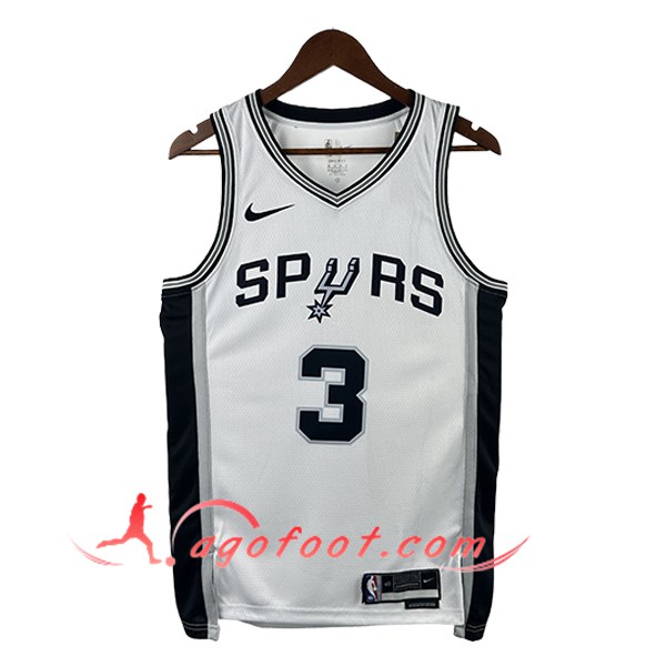 Maillot San Antonio Spurs (PAUL #3) 2024/25 Blanc/Noir