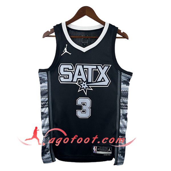 Maillot San Antonio Spurs (PAUL #3) 2024/25 Noir/Gris
