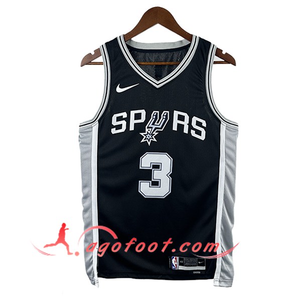 Maillot San Antonio Spurs (PAUL #3) 2024/25 Noir/Gris/Blanc