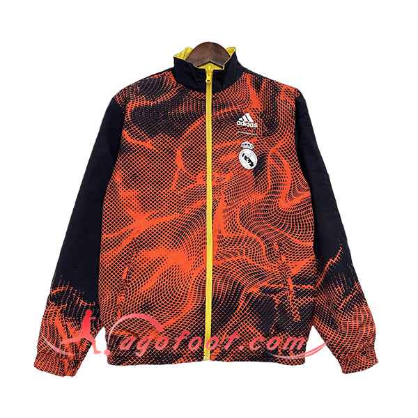 Coupe-Vent Real Madrid Orange/Noir 2024/2025