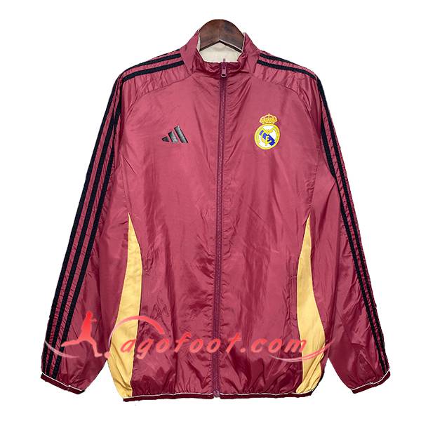 Coupe-Vent Real Madrid Rouge/Jaune 2024/2025