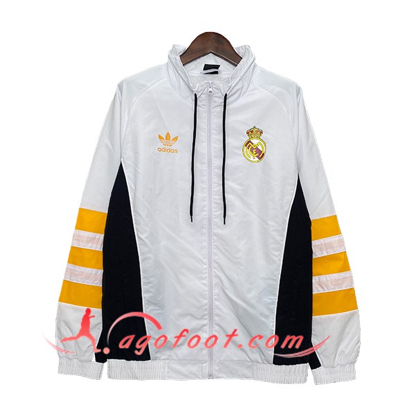 Coupe-Vent Real Madrid Blanc/Jaune/Noir 2024/2025