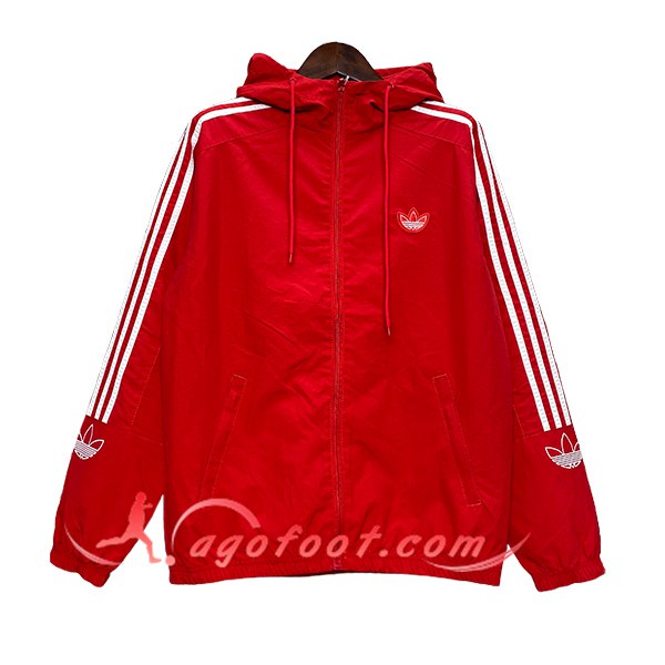 Coupe-Vent Adidas Rouge/Blanc 2024/2025
