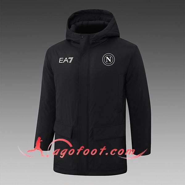 Ensemble Doudoune A Capuche SSC Naples Noir 2024/2025