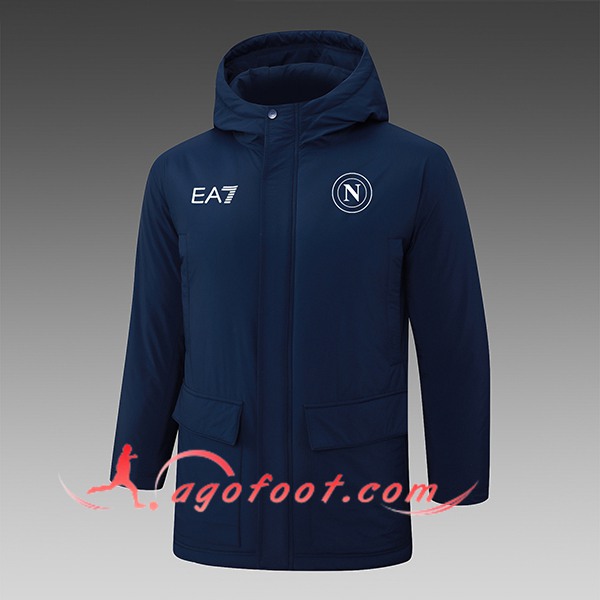 Ensemble Doudoune A Capuche SSC Naples Bleu Royal 2024/2025