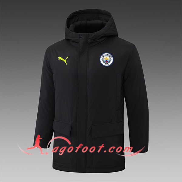 Ensemble Doudoune A Capuche Manchester City Noir 2024/2025