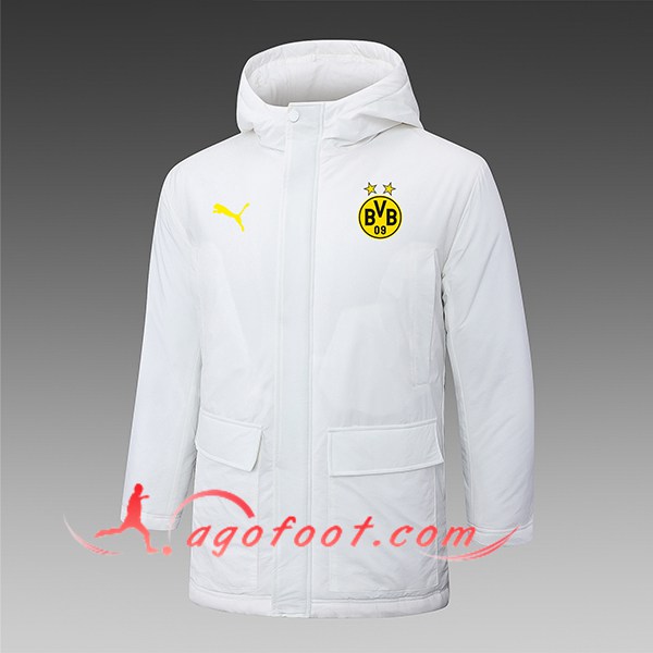 Ensemble Doudoune A Capuche Dortmund Blanc 2024/2025
