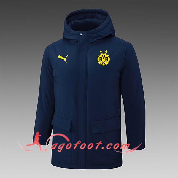 Ensemble Doudoune A Capuche Dortmund Bleu Royal 2024/2025