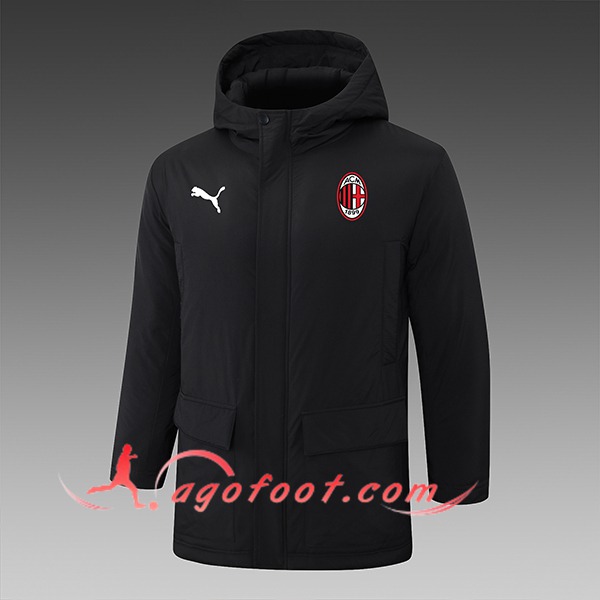 Ensemble Doudoune A Capuche Milan AC Noir 2024/2025