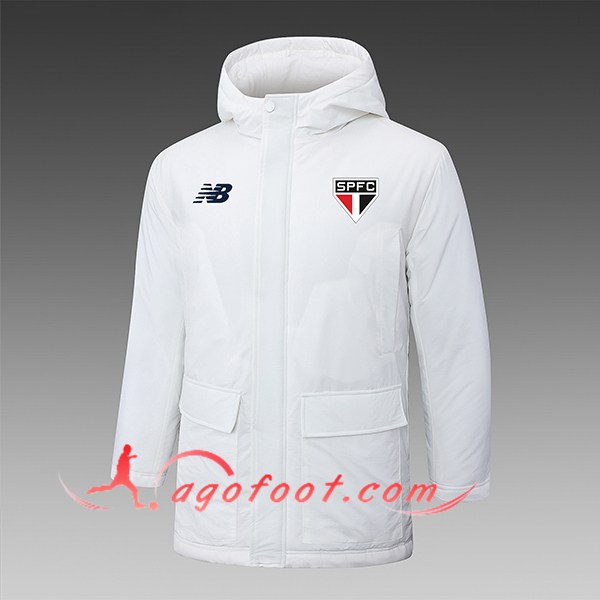 Ensemble Doudoune A Capuche Sao Paulo FC Blanc 2024/2025