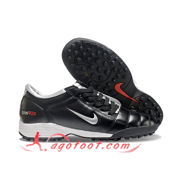 Nike Chaussures de Foot T90 TF Noir/Gris