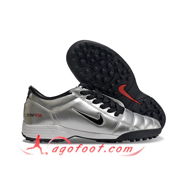 Nike Chaussures de Foot T90 TF Gris/Noir