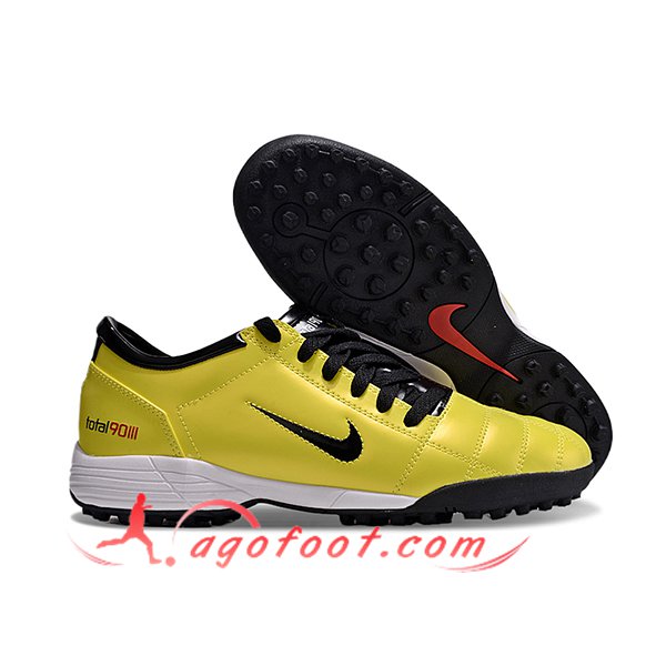 Nike Chaussures de Foot T90 TF Jaune/Noir