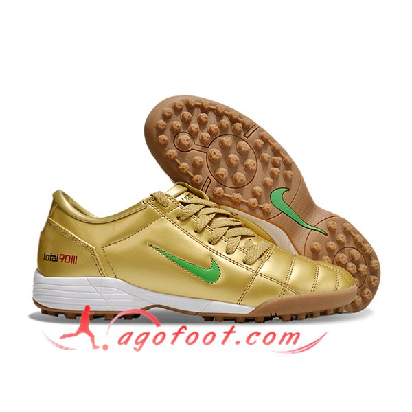 Nike Chaussures de Foot T90 TF Jaune/Vert