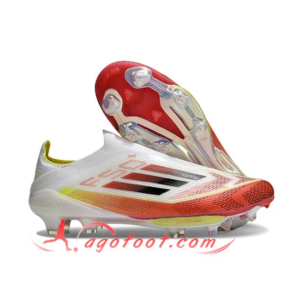 Adidas Chaussures de Foot F50+ FG Blanc/Rouge