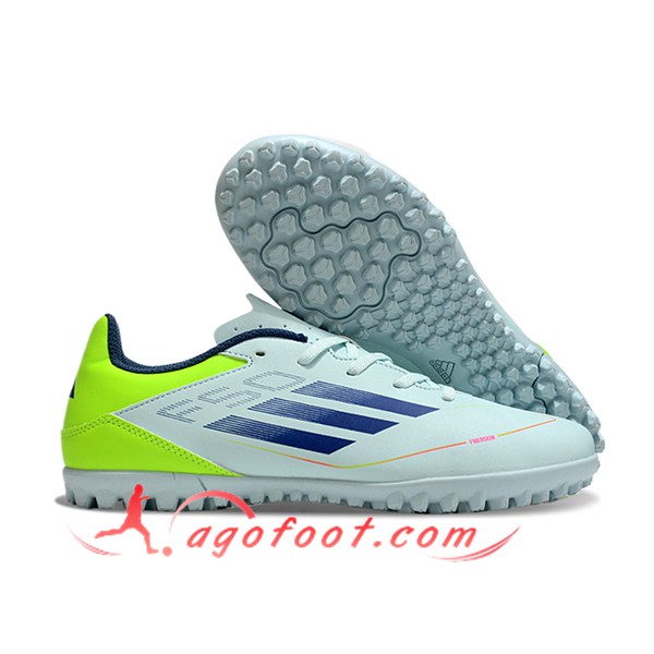 Adidas Chaussures de Foot F50 CLUB TF Bleu/Vert