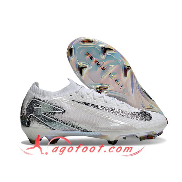 Nike Chaussures de Foot AIR Zoom Mercurial Vapor 16 Elite XXV FG Blanc/Noir