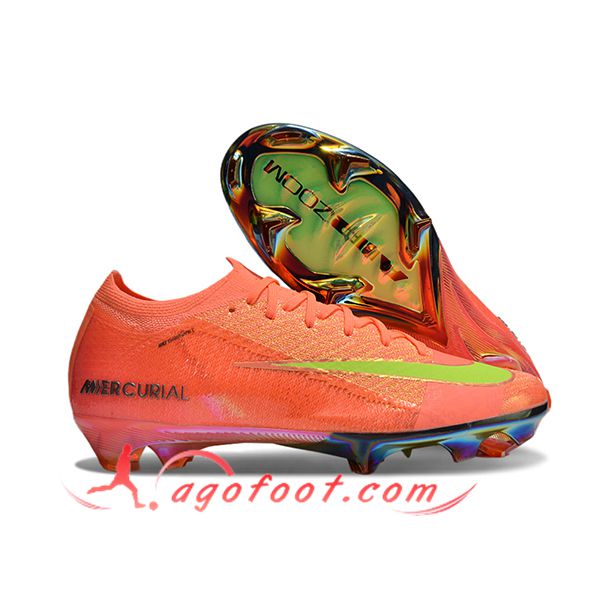 Nike Chaussures de Foot AIR Zoom Mercurial Vapor 16 Elite XXV FG SE Orange/Vert