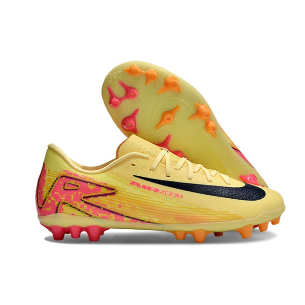 Nike Chaussures de Foot AIR ZOOM MERCURIAL VAPOR XVI ACADEMY X MBAPPE AG Jaune/Orange/Noir
