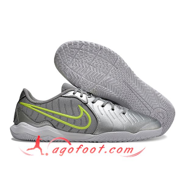 Nike Chaussures de Foot Legend 10 Academy IC Gris/Vert