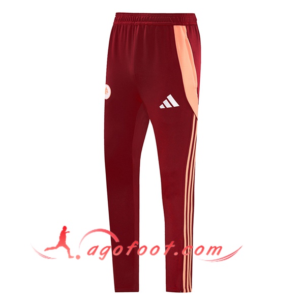 Pantalon Foot AS Roma Rouge/Orange 2024/2025